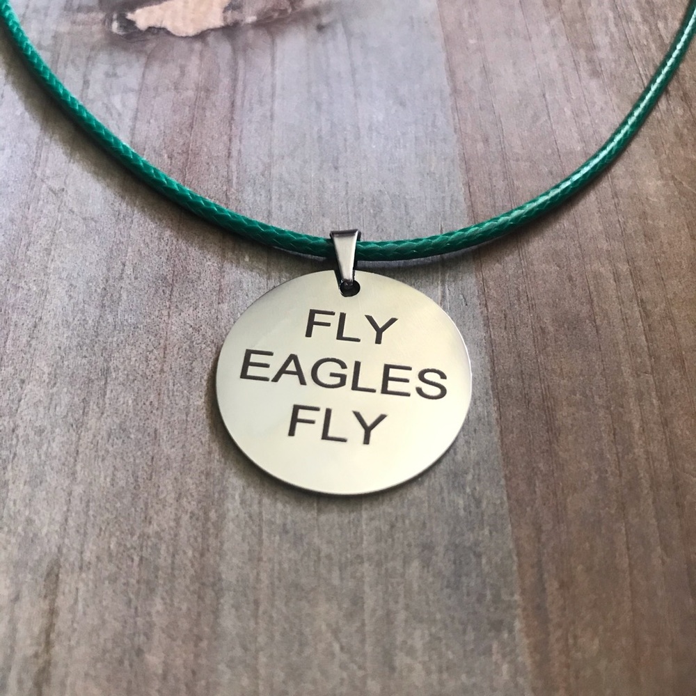 Philadelphia Eagles “Fly Eagles Fly”  Stainless Steel Pendant Necklace
